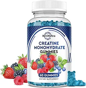 Gummies Chewable Creatine - 2000mg Cretine Monohydrate Tablet Chews, Easy Digesting, Fast Absorbing Chews for Hombre and Women, Build Muscle, Improve Recovery, Strength, and Endurance 60Count