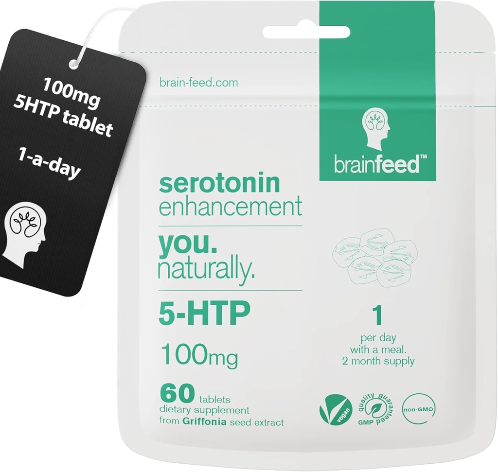 Suplementos de serotonina (60) ← 1-a-Day Serotonin Mood Apoyo Silencio 5HTP 100mg Por Tablet from Griffonia Seed Extract ← Natural Serotonin Booster ← 2 Month Supply