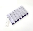 Weekly AM/PM Pill Box Portable Travel Prescription & Medication Pill Case Organizer by P&P MEDICAL SURGICAL (7-Day / 4-Times-A-Day) with Removable Compartments and Moisture-Proof Design