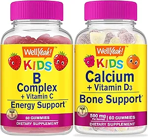 Bueno. Si B Complejo Niños + Calcio + Vitamina D3 Niños, Gummies Bundle - Gran Tasting, Suplemento de vitamina, Gluten Gratis, GMO Gratis, Chewable Gummy