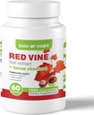 Extracto de hoja de viña roja de Vigor (Vitis Vinifera) y extracto de castaña de caballo, Extracto de la viña roja para la piel sana, las venas de la pierna, la circulación y el corazón, 1500 mg, 60 cápsulas