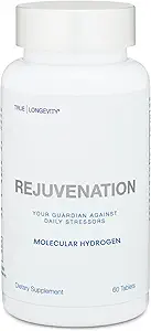 DRINK HRW Rejuvenation Molecular Hydrogen Water Tablets: 12 ppm H2 - Hydrogen &amp; Magnesium Supplement, Supports Energy Production, Recovery, Cognitive Function (Unflavored 60ct)
