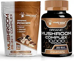 WELLNESS LABSRX Mushroom Powder 2000mg - Mushroom Suplemento cápsulas