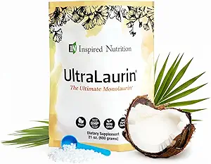 UltraLaurin ® Monolaurin Supplement for Immune Support and Gut Health - Monolaurin Pellets - 21oz - 200 Servings, 3000 mg Cada uno