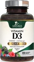 Vitamina D3 5000 UI (125 mcg) Suplemento extra fuerza de la naturaleza Vitamina D Chewable for Immune Support Health - Suplementos de huesos, dientes y músculos - Sugar Gratis, No GMO, Gluten Gratis - 120 Conteo