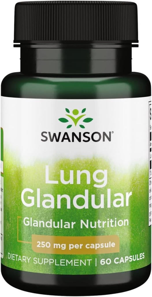 Swanson Raw Lung Glandular 250 Milligrams 60 Capsules