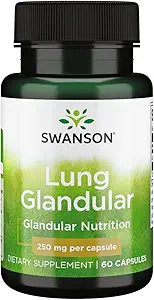 Swanson Raw Lung Glandular 250 Milligrams 60 Capsules