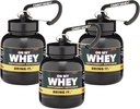 OnMyWhey - Protein Powder and Supplement Funnel Keychain, Portable to-Go Container for The Gym, Workouts, Fitness, and Travel - TSA Approved, Classic 3-Pack