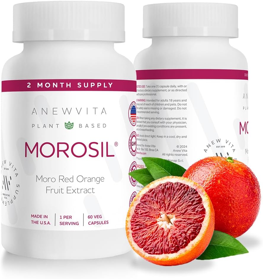 Anew VitaᅠMorosil: Antioxidante &amp; Suplemento Nutricional para Hombres " Las mujeres que sufren Wellness " Vitality ← Moro Red Orange ← Non-GMO, Gluten Free, 60 Capsules Vegetable ← Made in USA
