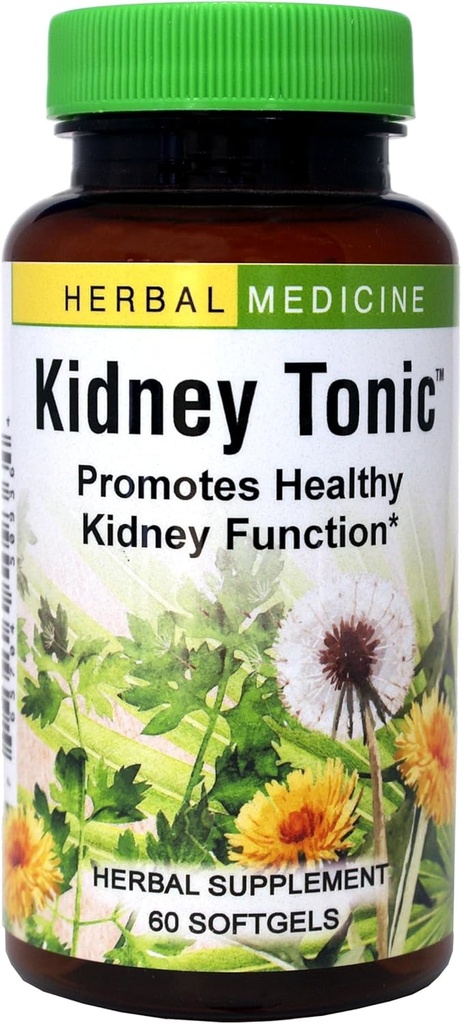 Herbs, Etc. Kidney Tonic Softgels - Suplemento de función - Natural con Dandelion, Saw Palmetto & Parsley - 60 Softgels (60 Servings)