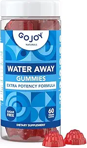 GOJOY Water Away Gummies – Apoyo Diurético Natural para la Retención del Agua y Equilibrio de Hidratación – Fórmula Herbal con Dandelión – 60 Gummies Vegan