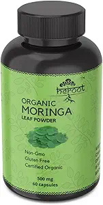 Orgánica Moringa Capsules ← Green Moringa Leaf Suplemento de Energía, Metabolismo & Immune Support – 120 cápsulas, Superalimentos Naturales