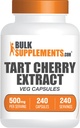 BulkSupplements.com Tart Cherry Extract Capsules- Tart Cherry Suplemento, Tart Cherry Capsules 500mg - Fuente antioxidante, Gluten Free, 1 cápsula por servicio, 240 cápsulas Veg (Pack of 1)