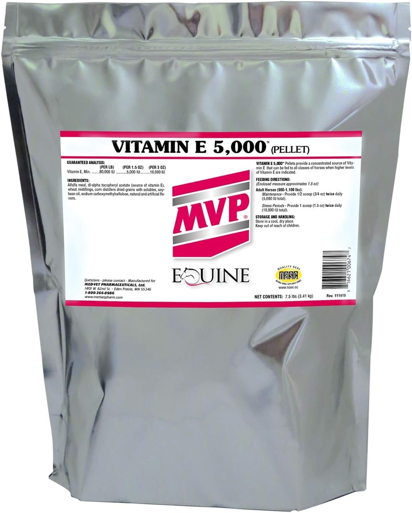 Vitamina E 5.000 (7.5lb) Vitamina E para Caballos...