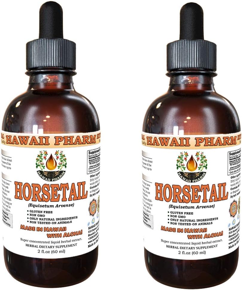 Extracto líquido de caballo, cola de caballo orgánico (Equisetum arvense) Tintura Suplemento 2x2 oz