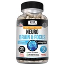 Kaya Naturals - Neuro Brain for Memory & Focus - Cápsula de energía nootrópica - Suplemento Nootropic Brain Support - Focus " Concentration " Learning Accuracy - Función cognitiva - 30 Conteo