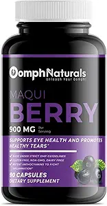 Maqui Berry, 900mg Aristotelia Chilensis Extracto, 90 Capsules 45 Day Supply, Non-GMO, Gluten Free, Suplemento para los ojos secos