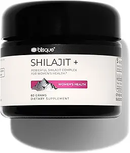 Blisque - Puro Himalayan Orgánica Shilajit Resin Suplemento Silencio para la Salud de las Mujeres Silencioso con Shatavari Orgánica e Hierro Silenciosos Auténticos y Naturales