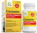Terry Naturalmente Curamin Extra Strength - Curcumin &amp; Boswellia Suplemento para la Circulación Saludable Apoyo - Suplemento Turmérico para las articulaciones de apoyo, salud muscular " Producción endorfina - 60 Tabletas