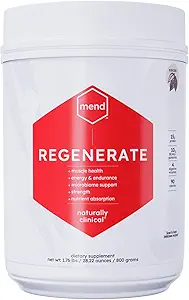MEND Regenerar, recuperación después del entrenamiento, apoyo inmunitario y suplemento de nutrición deportiva para hombres y mujeres - Natural, sin gluten y no GMO - Cocoa Protein Polvo, 20 Servimientos