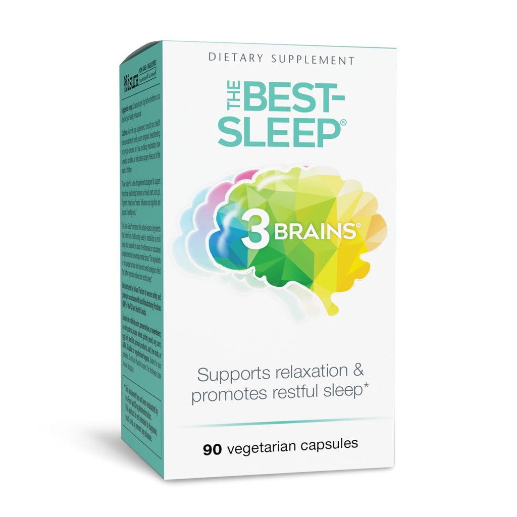 Natural Factors 3 Brains, The Best-Sleep, Supports Relaxation & Restful Sleep, Vegan, 90 Capsules