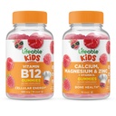 Vitamina B12 niños + magnesio de calcio " niños de cinc, manjar de gummies - Tasting grande, suplemento de vitamina, gratis de Gluten, GMO libre, goma picable