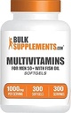 BulkSupplements.com Multivitamínico para Hombres 50 Plus Softgels - Vitaminas diarias de los hombres, Suplemento multimineral - Multivitamina completa con aceite de pescado - 1 Softgel por Serving, 300 Conde (Pack of 1)