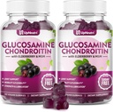 GGlucosamine Chondroitin Gummies Sugar Free, Extra Strength 1500mg Glucosamine with Chondroitin MSM & Turmeric, Joint Support Supplement for Men &amp; Women Joint Health (120 Count (Pack of 2))