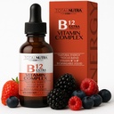 Extra Strength Liquid B12 Vitamin Drops- Vitaminas B12, B6, B3- Vegan y No GMO- Instant Energy, Focus &amp; Metabolism Support with Green Tea, Carnitine & Ginkgo Biloba- Alternative to B Complex Capsule