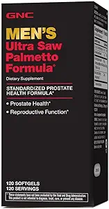 Fórmula Ultra Saw Palmetto de GNC, soporta la función normal de la próstata, 120 Softgels