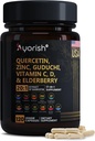 Quercetin Zinc Vitamin C Vitamin D Bromelain Elderberry - Lung Immune Support Supplement Adults with Artemisinin, Sea Moss, Echinacea, Allergy Relief 120 Count