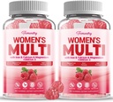 Mujeres libres de azúcar Gummies multivitamina - alta absorción multivitamina para las mujeres maniquí con Omega-3, Astaxanthin, Calcio, Hierro, Vitamina A, C, D3, K2, E, B6, B12 - Soporta Skin, Hair, Energy, Immune