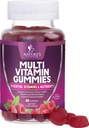 Mangas multivitamínicas para adultos con vitaminas A, C, D, B12 - Gummy Multivitaminas para el soporte nutricional diario con vitaminas " Minerales para hombres " , la vitamina VIT de la naturaleza - 60 Gummies