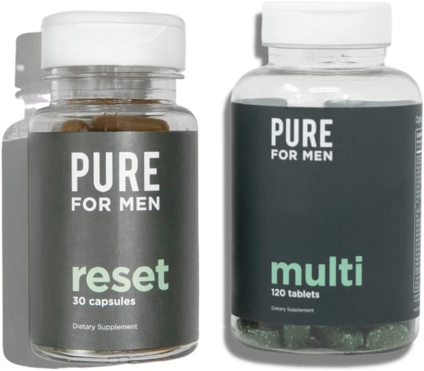 Pura para hombres multivitamina, 120 cápsulas " Reset Detox Suplemento, 30 cápsulas