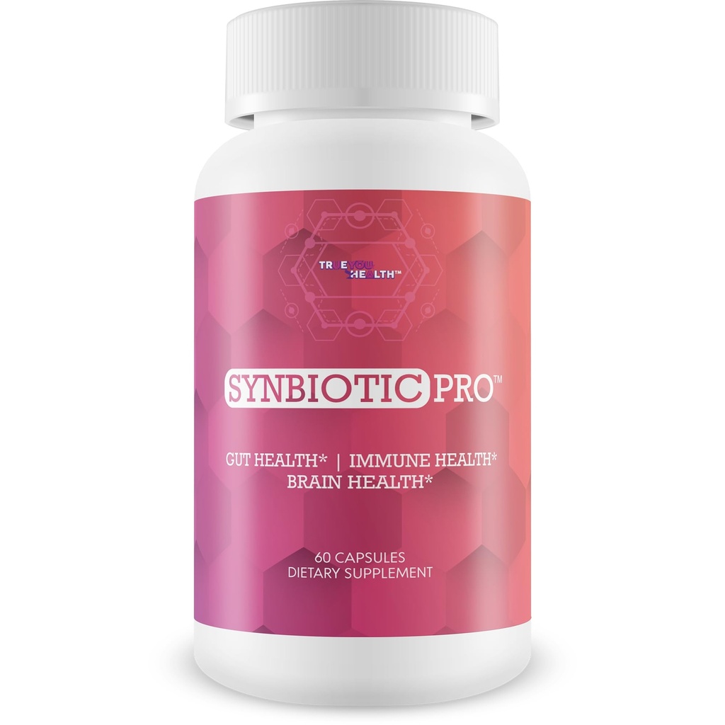Synbiotic Pro - Our Best Daily Synbiotic Probiotics & Prebiotic - Gut Health - GI Synbiotics Probiotics - Pro Synbiotic Probiotic Plus Prebiotic & Immune Support Vitamins - Synbiotics for Women & Men