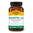 Country Life Quercetin 500mg cápsulas con vitamina D3 800 UI – Suplemento de Apoyo Inmunitario para Adultos – Boosters diarios de inmuno – Quercetin Immune System Boost, 90 cápsulas