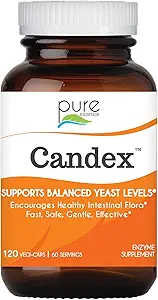 Suplemento de Candex de Esencia Pura - Suplemento de Sobrecrecimiento de Levadura con Enzimas Digestivos, Infección de Levadura Tratamiento Probiótico para Hombres y Mujeres - 120 cápsulas