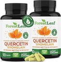 ForestLeaf Quercetina con bromelaina - 1350mg Blend with Vitamin C &amp; Stinging Nettle, Advanced Quercetin 500mg Suplemento, Non-GMO Gluten Free, Natural Immune & Respiratory Function 180 Veggie Capsules