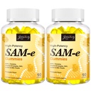 Jovianoy SAM-e Gummies with L-Tyrosine, Vitamin B Complex & NAC, CoQ10, High-Potency SAM-e Supplement - Pineapple Flavor, for Mood, Joint, Cognitive & Liver Detox, Vegan Friendly, 180 Gummies