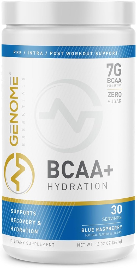 BCAA Powder + HYDRATION Electrolyte Fórmula Silencio 7G BCAA, 2.5G Electrolytes per Serving ← Recuperación muscular &amp; Soporte Silencio No Gluten Libre, Keto Friendly, Zero Sugar ← Flavor natural ← 30 Servimientos