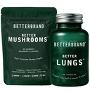 Betterbrand Better Lungs &amp; Mushrooms Bundle - Daily Respiratory Health Supplement &amp; Mushroom Gummies to Support Gut Health Bundle