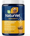 NaturVet VitaPet Senior Daily Vitamin Dog Supplements Plus Glucosamine – Incluye vitaminas Full-Spectrum, minerales – Soporte conjunto para perros más viejos, activos – 120 Ct. Mandíbulas suaves