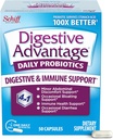 Beneficios Digestivos Probióticos para la Salud Digestiva, Probióticos Diarios para Mujeres Hombres, Apoyo Gut Health, Bloating ocasional & Diarrea, Menor Descomfort Abdominal, &amp; Apoyo Inmunitario, 50ct Capsules