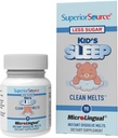 Derrames limpios para el sueño del niño de origen superior - Suplemento de sueño premium para niños - Contiene melatonina, L-Theanine & GABA - menos azúcar - no Gluten-Free - 90 Melts MicroLingual Instant-Dissolve