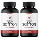 Ultra6 Nutrición Happy Saffron Suplementos - 100% Puro Saffron Extract Suplemento de Apoyo a la Salud Ocular - Mood Enhancer para Hombres Mujeres (Pack of 2)