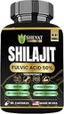 90 Shilajit Capsules for Men &amp; Women 22000mg con 50% shilajit Ácido Fulvico orgánico Himalayan Natural Shilajit para Hombre Puro Shilajit Extracto 85+Trace Suplementos Minerales para Mujeres Energía Boost-USA Made