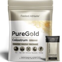 PureGold - Bovine Colostrum Powder - 100% Pure New Zealand Grass Fed, Supports Gut Health, Skin, Hair, & Immunity – Colostrum Supplement, Unflavored, 30 Travel Packets