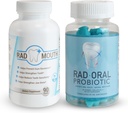 Probióticos orales para dientes y gomas con racio para sensibilidad dental - Dentista Probiótico dental Formulado con Lactobacillus Reuteri y Multivitamínico para fortalecer gomas, dientes y hueso de mandíbula
