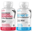 Fusiones de la naturaleza Dihidroberine 200mg (60 cápsulas) - GlyNAC-ET (60 cápsulas)