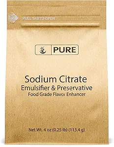 Ingredientes originales puros Citrato de sodio (4 oz) Preservativo &amp; emulsionante para la gastronomía molecular